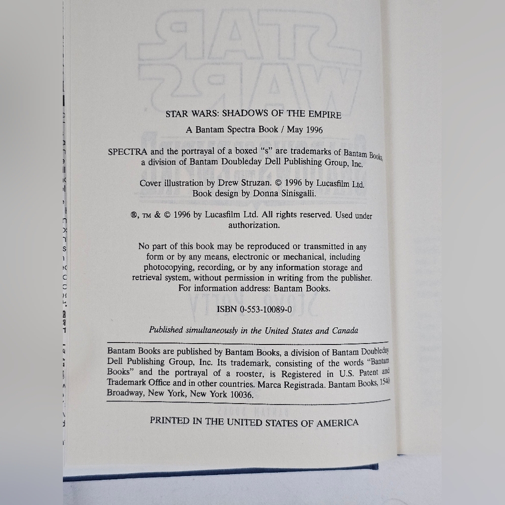 Star Wars: Shadows of the Empire, Vintage '96 SFBC Edition, EUC - Picture 5 of 10